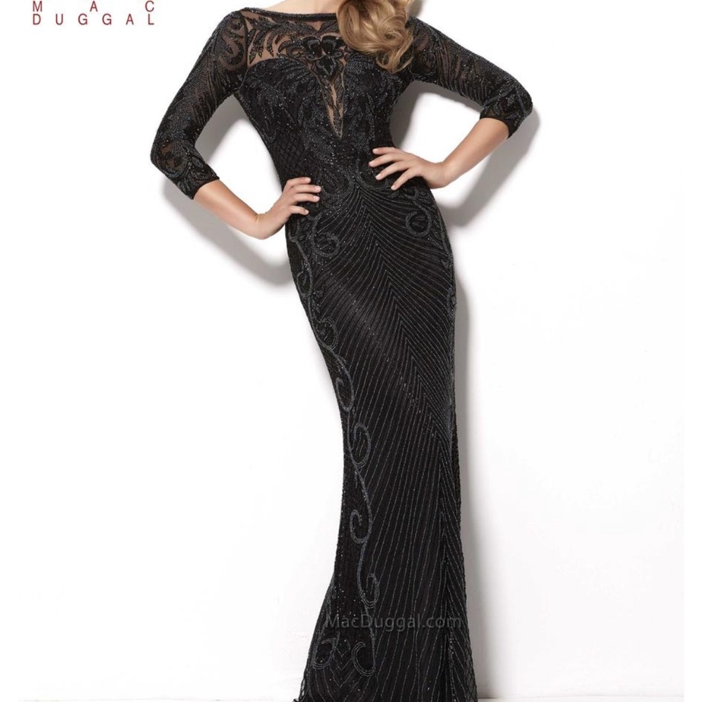 size 10 liquid bead mac duggal dress!